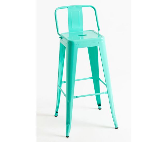 Pack 4 taburetes torix respaldo - verde menta