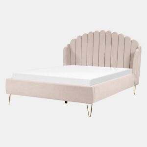 Cama Tecido AMBILLOU 140 x 200 cm Creme claro
