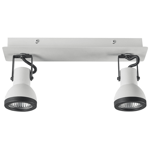 Candeeiro com 2 focos BARO Ajustável Metal Branco