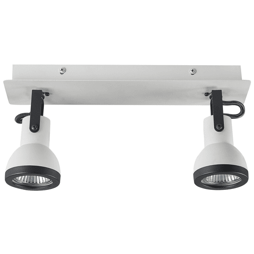 Candeeiro com 2 focos BARO Ajustável Metal Branco