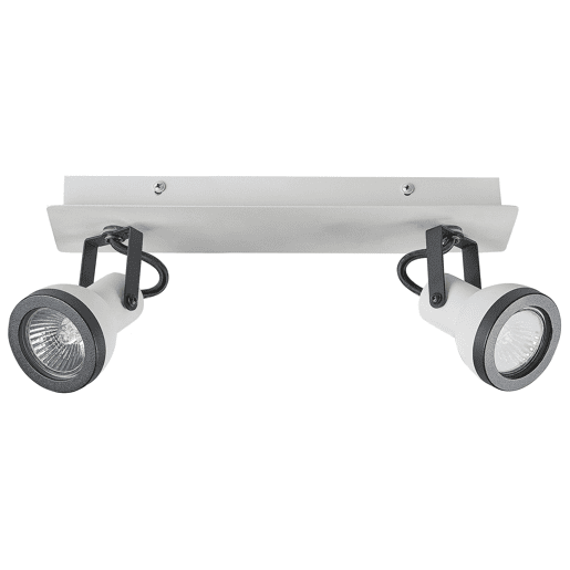 Candeeiro com 2 focos BARO Ajustável Metal Branco