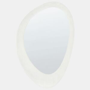Espelho AUDES 60 cm 90 cm Veludo Branco creme