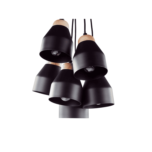 Candeeiro suspenso CESTOS Metal Preto