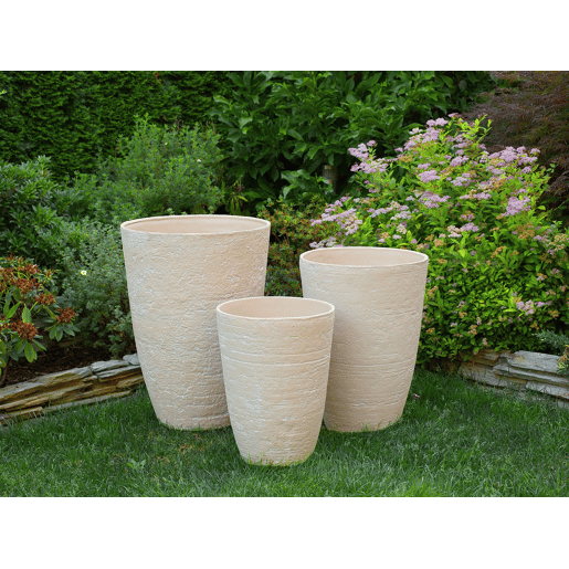 Conjunto de 2 vasos para plantas CAMIA 35 cm Creme