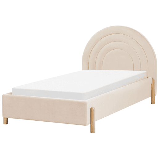Beliani Cama infantil Veludo ANET Beliani Cama infantil Veludo ANET