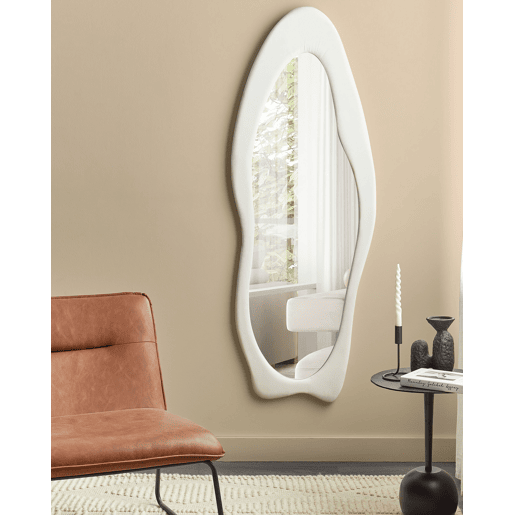 Espelho REIGNY 57 cm 160 cm Veludo Branco