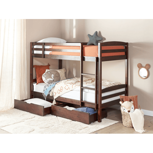 Beliani Conjunto de 2 gavetas de arrumação para cama Pinho RUMILLY