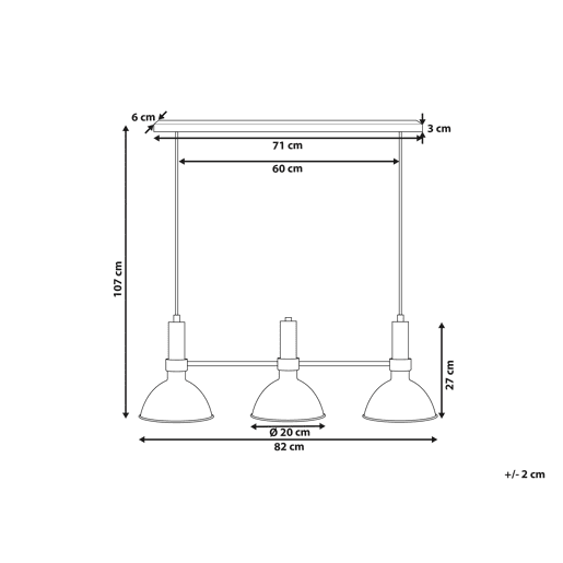 Candeeiro suspenso BELES Metal Preto