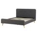 Beliani Cama Poliéster RENNES II Beliani Cama Poliéster RENNES II Gris Oscuro