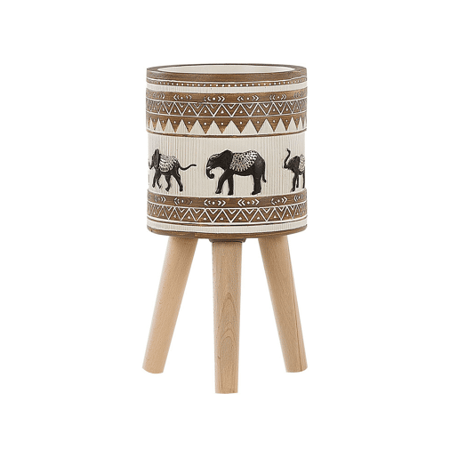 Vaso alto para plantas KOTTES 22 cm Castanho claro