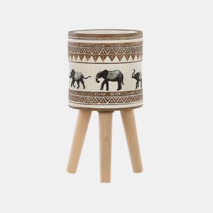 Vaso alto para plantas KOTTES 22 cm Castanho claro