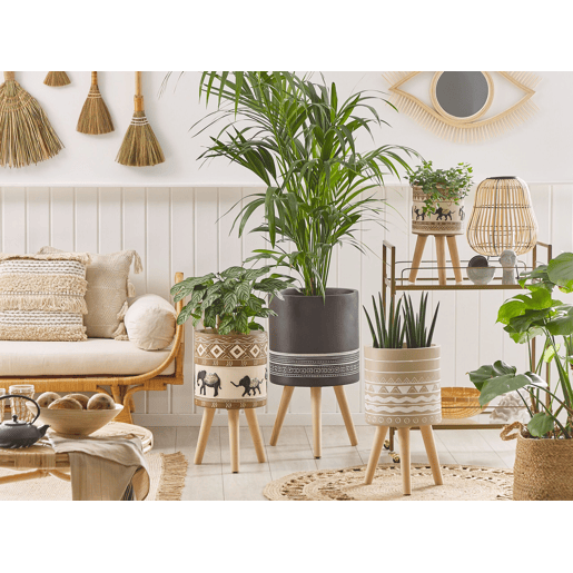 Vaso alto para plantas KOTTES 22 cm Castanho claro