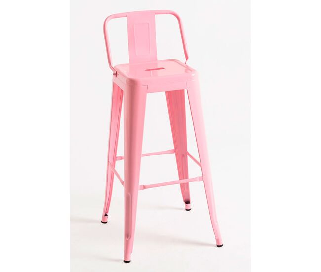 Pack 4 taburetes torix respaldo - rosa