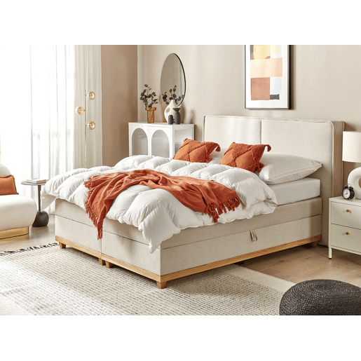Beliani Cama continental com arrumação Poliéster DYNASTY