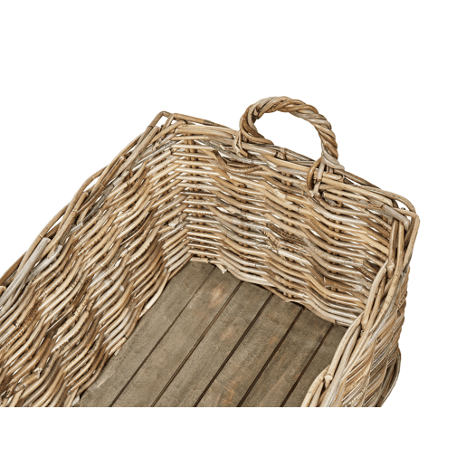 Conjunto de 2 cestos KITIM com rodas Rattan Natural