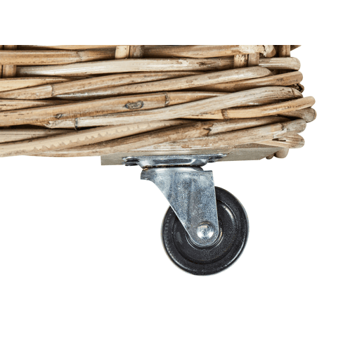Conjunto de 2 cestos KITIM com rodas Rattan Natural