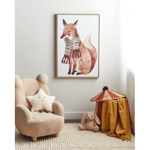 Tela MUCCIA Motivo animal 63 x 99 cm Castanho
