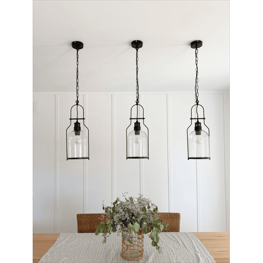 Candeeiro suspenso BASHILO Metal Preto
