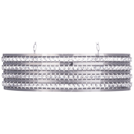 Candeeiro suspenso CAVONE Cristal Prateado Candeeiro suspenso CAVONE Cristal Prateado