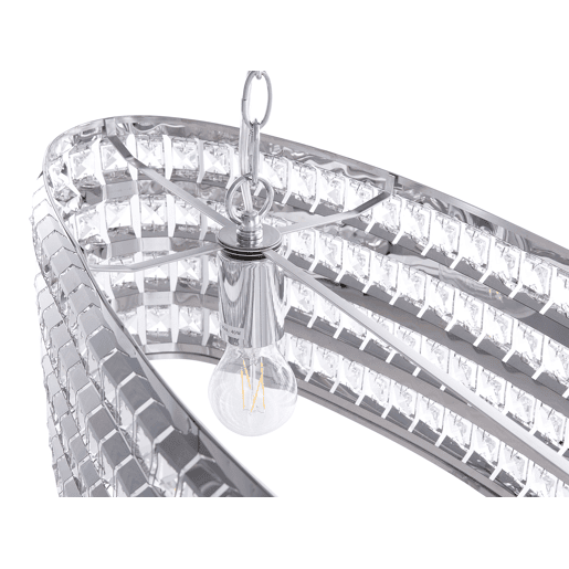 Candeeiro suspenso CAVONE Cristal Prateado Candeeiro suspenso CAVONE Cristal Prateado