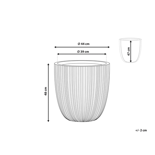 Vaso CHIOS 44 cm Creme
