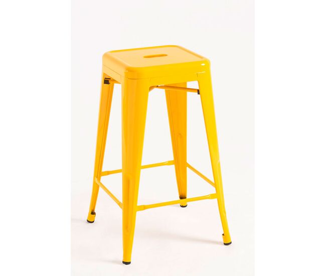 Pack 6 taburetes torix bajos - amarillo