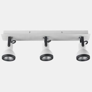 Candeeiro com 3 focos BARO Ajustável Metal Branco