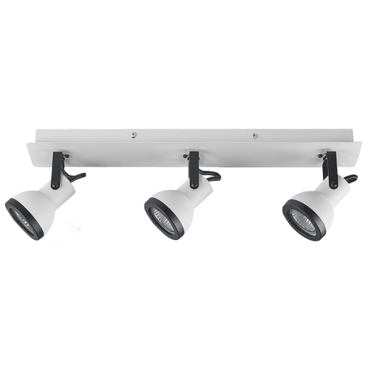 Candeeiro com 3 focos BARO Ajustável Metal Branco