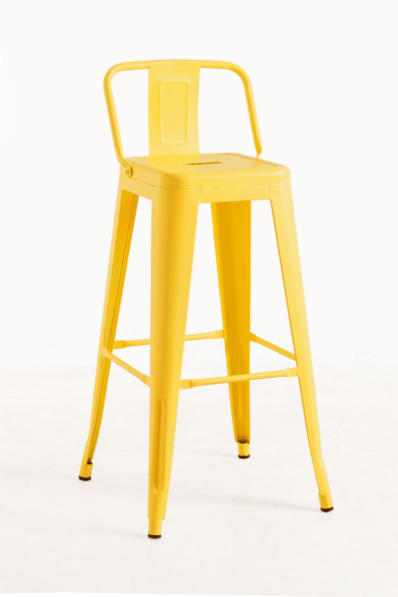 Pack 4 taburetes torix respaldo - amarillo cuarzo