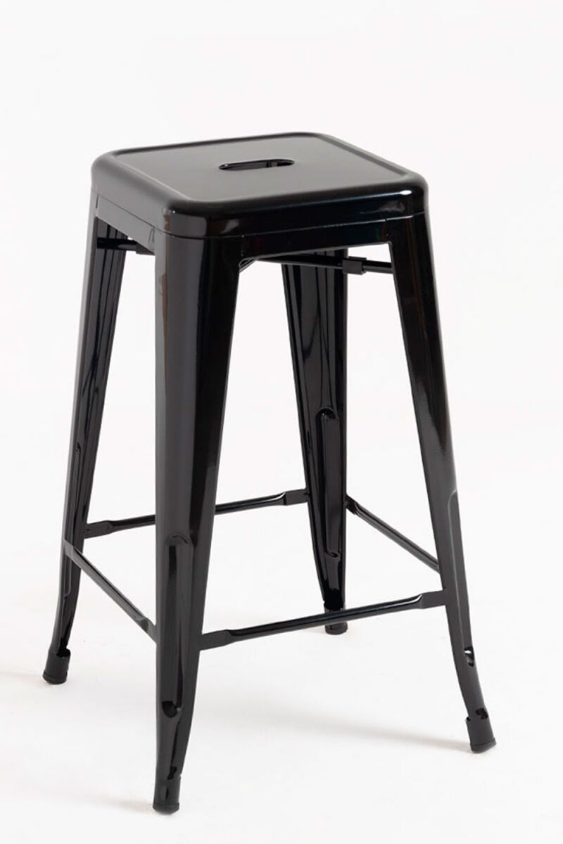 Pack 6 taburetes torix bajos - negro