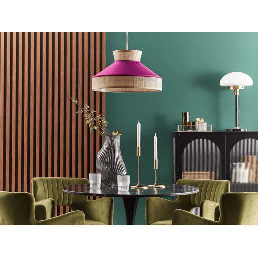 Candeeiro suspenso BATALI Rattan Fucsia