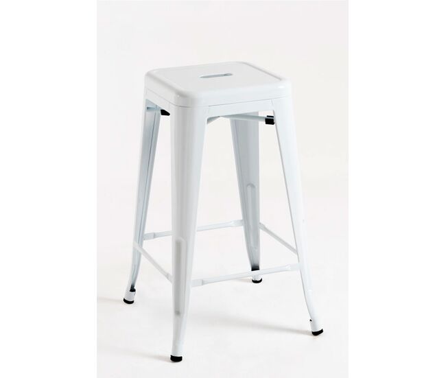 Pack 2 taburetes torix bajos - blanco