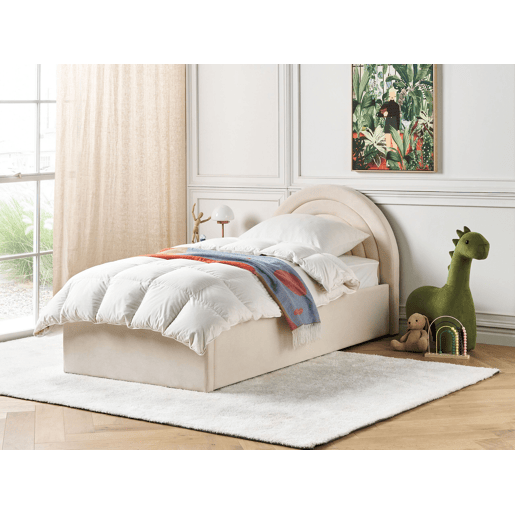 Beliani Cama infantil com arrumação Veludo ANET