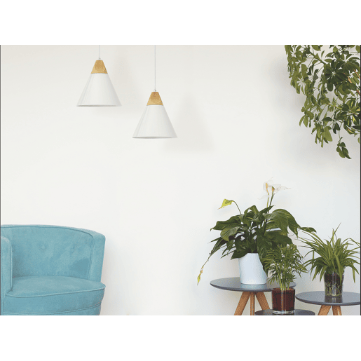 Candeeiro suspenso ALBANO Metal Branco