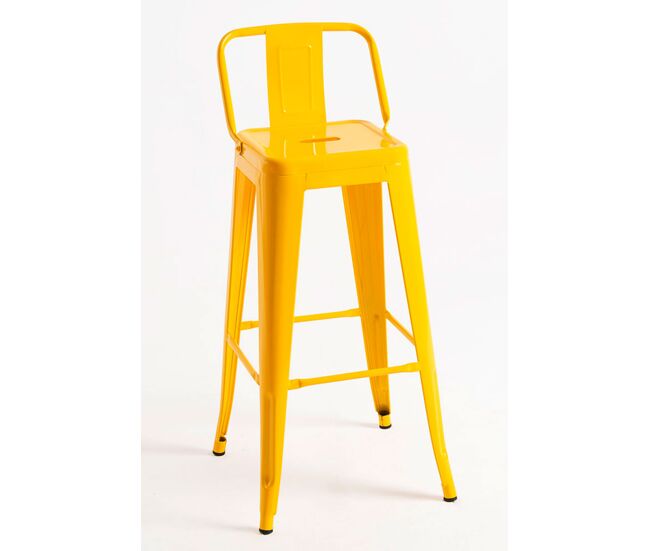 Pack 2 taburetes torix respaldo - amarillo