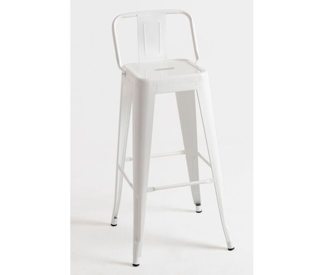 Pack 4 taburetes torix respaldo - blanco