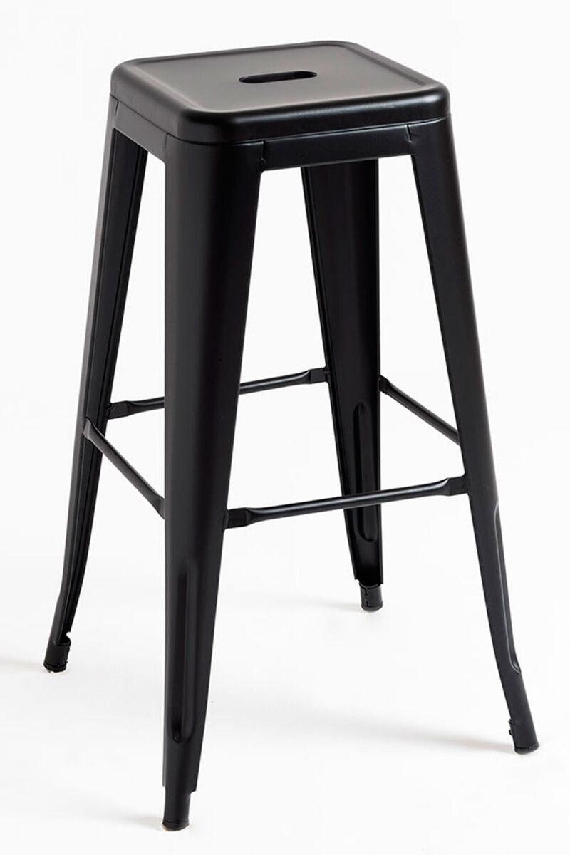 Pack 6 taburetes torix altos - negro mate
