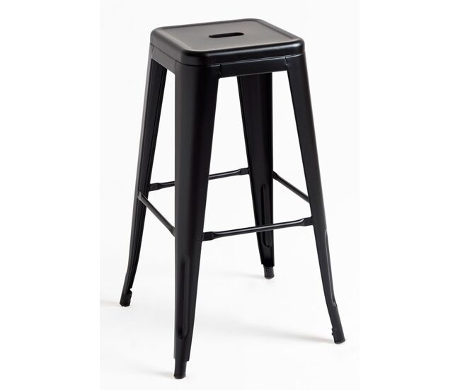 Pack 6 taburetes torix altos - negro mate