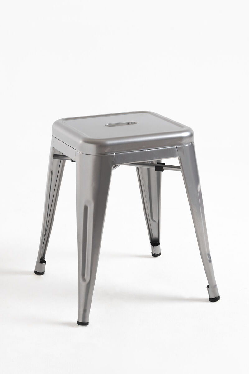 Pack 2 taburetes torix pequeños - gris metalizado