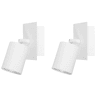 Conjunto de 2 candeeiros de foco TIGRIS Ajustável Metal Branco