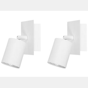 Conjunto de 2 candeeiros de foco TIGRIS Ajustável Metal Branco