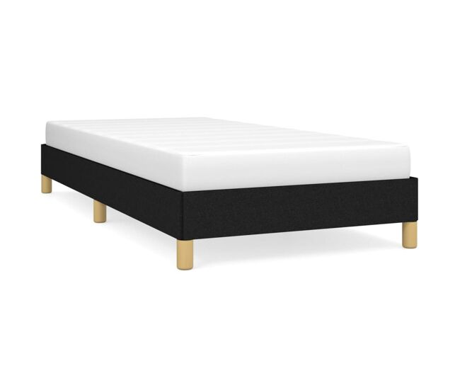 Estructura de cama de tela negro 80x200 cm