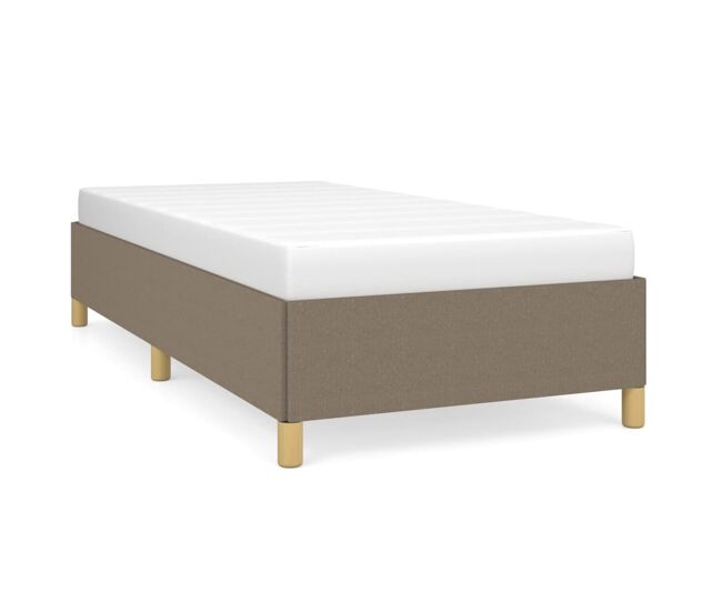 Estructura de cama de tela gris taupe 90x190 cm