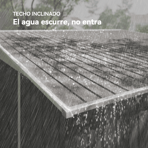 Outsunny Abrigo de Jardim 280x345x201 cm 8,9 m² Abrigo de Exterior de Aço para Armazenamento de Ferramentas com Portas e 2 Janelas Cinza