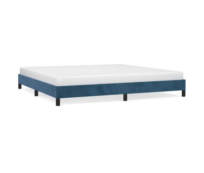 Estructura de cama de terciopelo azul 200x200 cm
