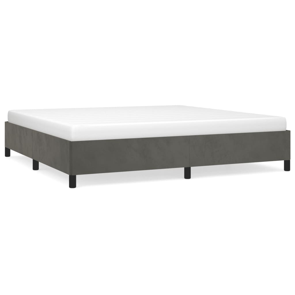 Estructura de cama de terciopelo gris 200x200 cm