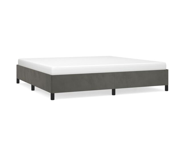 Estructura de cama de terciopelo gris 200x200 cm