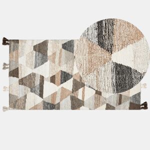 Tapete ARGAVAND Creme 80 x 150 cm Lã Kilim
