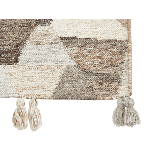 Tapete ARGAVAND Creme 80 x 150 cm Lã Kilim