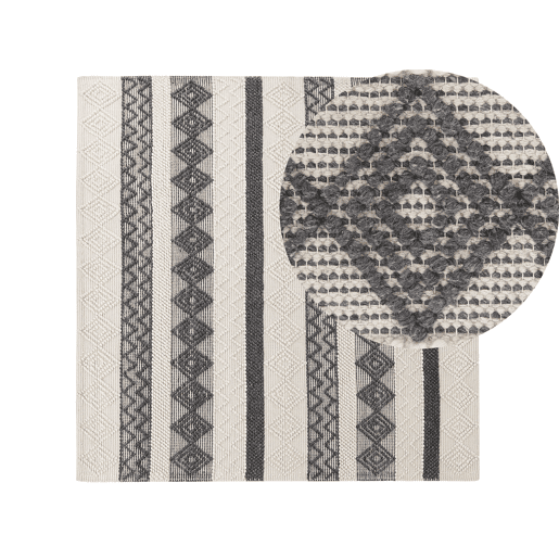 Tapete DAVUTLAR Creme claro 200 x 200 cm Lã